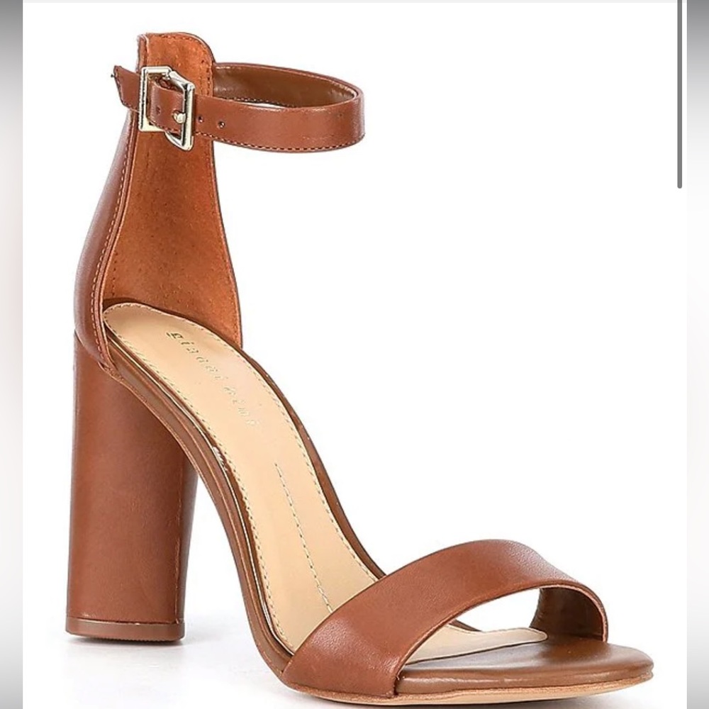 Gianni Bini Joenah Two Piece Ankle Strap Block Heel Dress Sandals